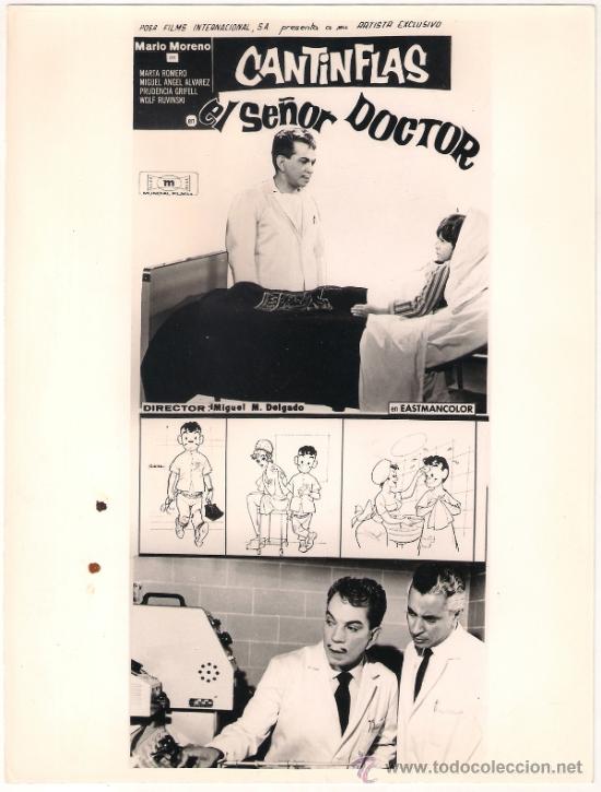 Cinema: F9079 EL SE&Ntilde;OR DOCTOR CANTINFLAS FOTO ORIGINAL B/N ESPA&Ntilde;OLA
