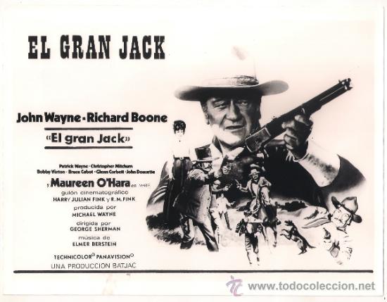 Cinema: F9104 EL GRAN JACK JOHN WAYNE FOTO ORIGINAL B/N ESPA&Ntilde;OLA