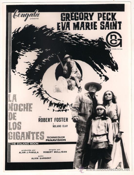 Cine: F9136 LA NOCHE DE LOS GIGANTES GREGORY PECK EVA MARIE SAINT FOTO ORIGINAL B/N ESPA&Ntilde;OLA