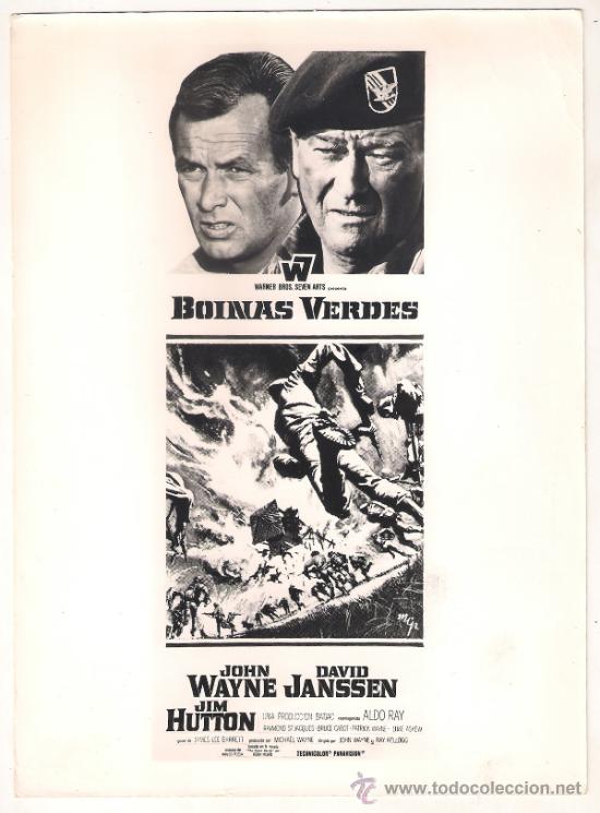 Cinema: F9151 BOINAS VERDES JOHN WAYNE FOTO ORIGINAL B/N ESPA&Ntilde;OLA