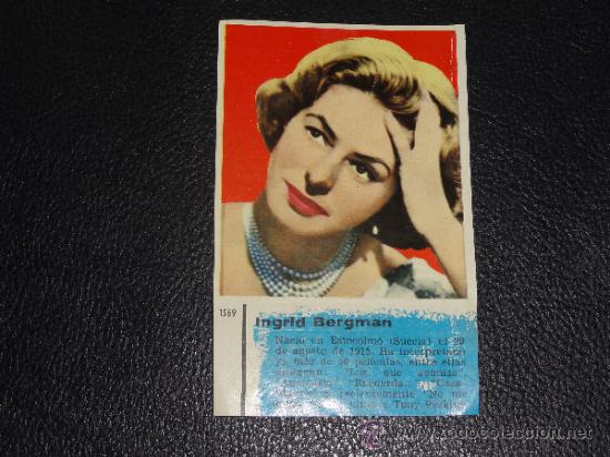Cine: FOTO FICHA - INGRID BERGMAN - CONTRAPORTADAS BOLSILIBROS