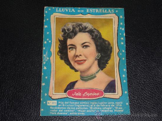 Cine: LLUVIA DE ESTRELLAS N&ordm; 1272 - IDA LUPINO - BRUGUERA - CONTRAPORTADAS BOLSILIBROS