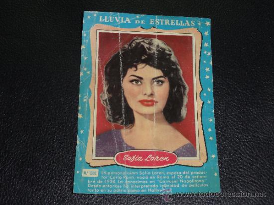 Cine: LLUVIA DE ESTRELLAS N&ordm; 1302 - SOFIA LOREN - BRUGUERA - CONTRAPORTADAS BOLSILIBROS