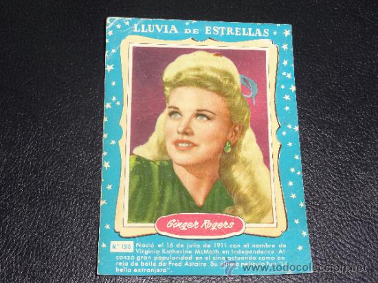 Cine: LLUVIA DE ESTRELLAS N&ordm; 1310 - GINGER ROGERS - BRUGUERA - CONTRAPORTADAS BOLSILIBROS