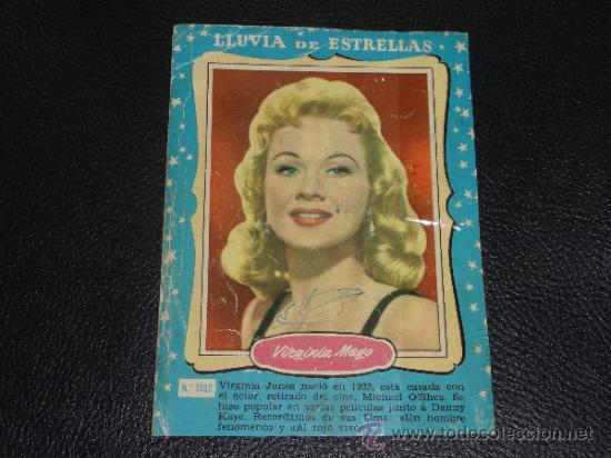 Cine: LLUVIA DE ESTRELLAS N&ordm; 1332 - VIRGINIA MAYO - BRUGUERA - CONTRAPORTADAS BOLSILIBROS