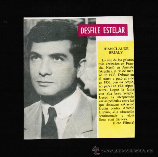 Cine: FOTO JEAN CLAUDE BRIALY - CONTRAPORTADA BOLSILIBRO