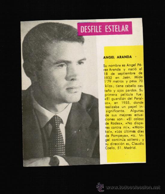 Cine: FOTO ANGEL ARANDA - CONTRAPORTADA BOLSILIBRO
