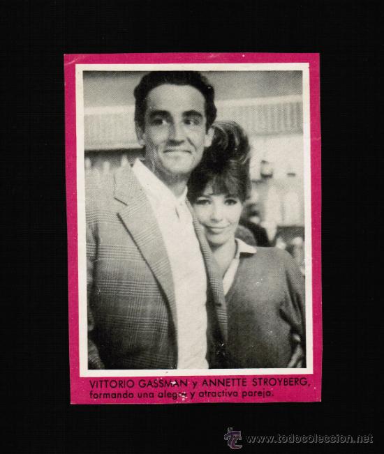 Cine: FOTO VITTORIO GASSMAN Y ANNETTE STROYBERG - CONTRAPORTADA BOLSILIBRO