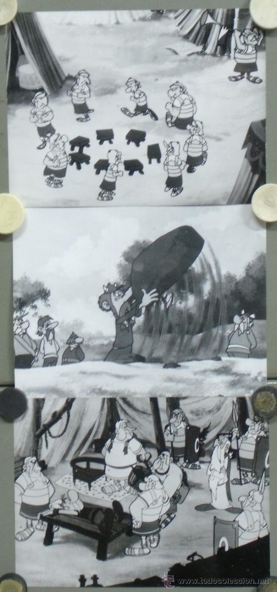 Cinema: ASTERIX EL GALO / GLADIADOR ALBERT UDERZO RENE GOSCINNY 3 FOTOS B/N ORIGINALES FRANCESAS