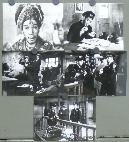 Cine: F9516 CANTINFLAS MARIO MORENO 5 FOTOS B/N ORIGINALES ESPA&Ntilde;OLAS