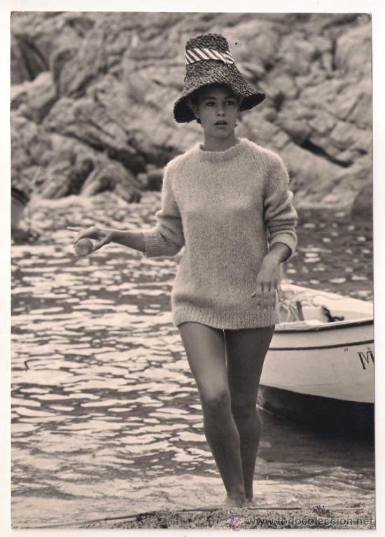 Cine: F9471 LESLIE CARON FOTO ORIGINAL B/N ESPA&Ntilde;OLA