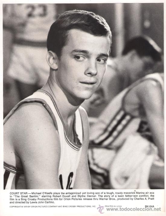 Kino: F9563 MICHAEL O'KEEFE EL GRAN SANTINI BALONCESTO FOTO ORIGINAL B/N AMERICANA