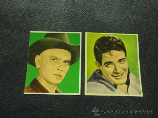 Cine: YUL BRYNNER Y JACQUES CHARRIER - FOTO FICHA CONTRAPORTADA BOLSILIBROS BRUGUERA