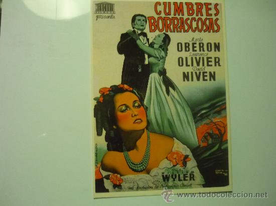 Cine: POSTAL CARTEL PELICULA CUMBRES BORRASCOSAS