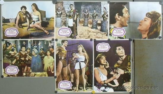 Cinema: PH99 REVAK EL REBELDE JACK PALANCE PEPLUM 6 PRUEBAS DE IMPRENTA ORIGINAL DE 6 FOTOCROMOS