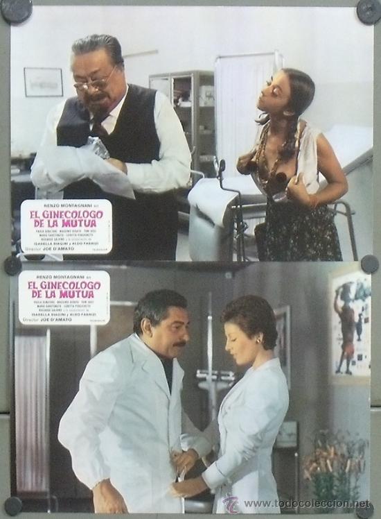 Cinema: PI01 EL GINECOLOGO DE LA MUTUA JOE D'AMATO SET 2 FOTOCROMOS ORIGINAL ESTRENO