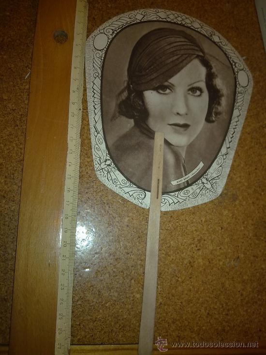 Cinema: Pay pay abanico publicitario Cine. Actriz Mary Brian. Warner Bros. Francisco Roca Villalba Lugo.