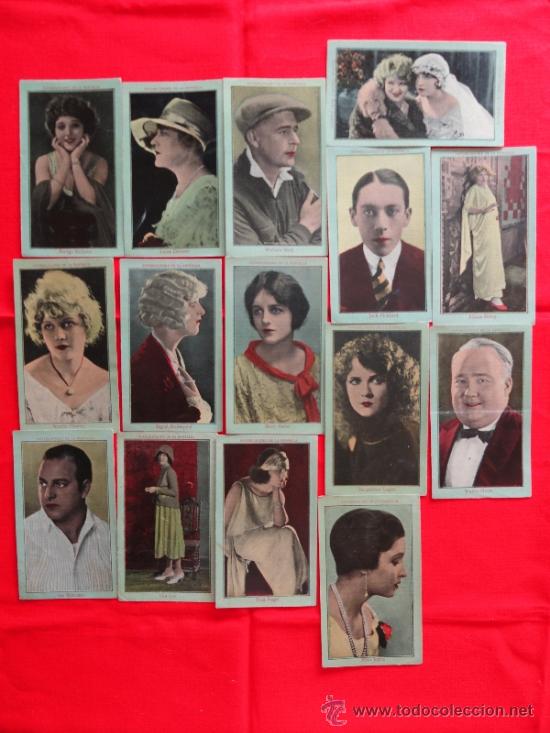 Cine: NOTABILIDADES DE LA PANTALLA, SERIE L COMPLETA 15 CROMOS,EXCELENTE ESTADO, E Juncosa, a&ntilde;os 20 c mudo