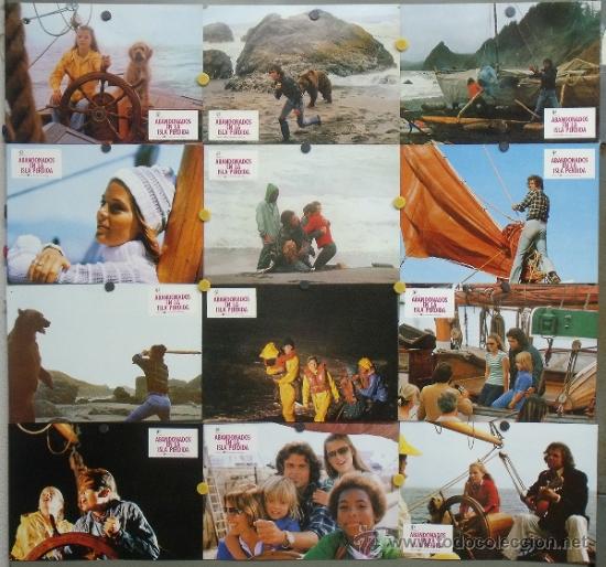 Cinema: PI25 ABANDONADOS EN LA ISLA PERDIDA ROBERT LOGAN SET COMPLETO 12 FOTOCROMOS ORIGINAL ESTRENO