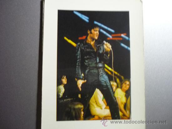 Cine: tarjeta tama&ntilde;o postal ELVIS PRESLEY BLANCA POR DETRAS