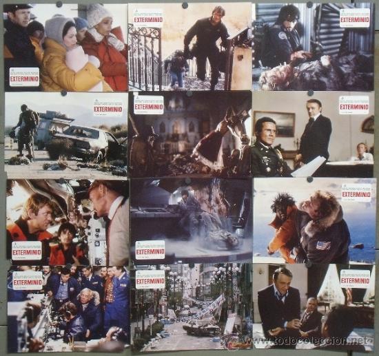 Cinema: PJ96 EXTERMINIO GLENN FORD OLIVIA HUSSEY SET COMPLETO 12 FOTOCROMOS ORIGINAL ESTRENO