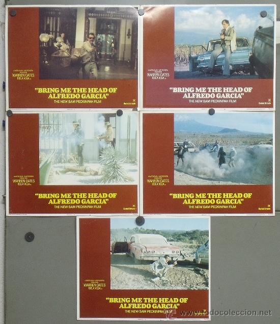 Cine: PL58 QUIERO LA CABEZA DE ALFREDO GARCIA SAM PECKINPAH SET 5 FOTOCROMOS ORIGINAL AMERICANO