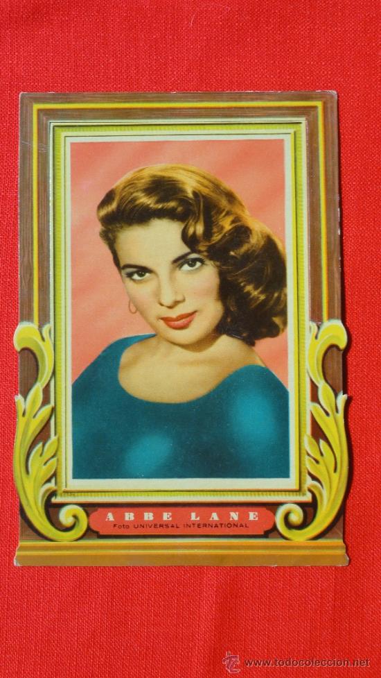 Cinema: Abbe Lane, antigua y curiosa foto marco troquelado tipo display de Universal (17x11.5) impecable