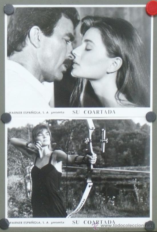 Cinema: F9579 SU COARTADA TOM SELLECK PAULINA PORIZKOVA 2 FOTOS B/N ORIGINALES ESPA&Ntilde;OLAS