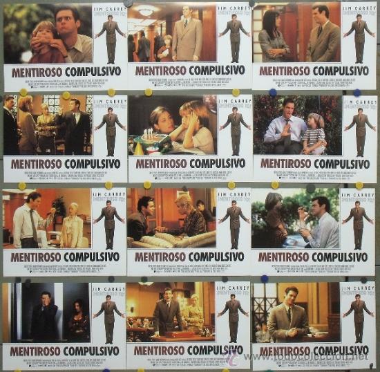 Cinema: PM97 MENTIROSO COMPULSIVO JIM CARREY JENNIFER TILLY SET COMPLETO 12 FOTOCROMOS ORIGINAL ESTRENO