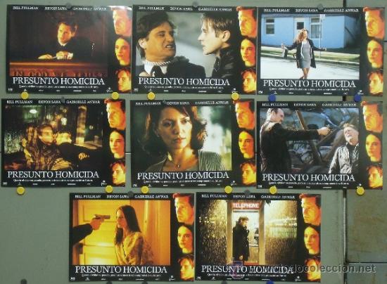 Cinema: PN05 PRESUNTO HOMICIDA BILL PULLMAN GABRIELLE ANWAR SET COMPLETO 8 FOTOCROMOS ORIGINAL ESTRENO