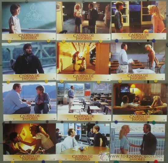 Cinema: PN06 CADENA DE FAVORES HALEY JOEL OSMENT HELEN HUNT SET COMPLETO 12 FOTOCROMOS ORIGINAL ESTRENO