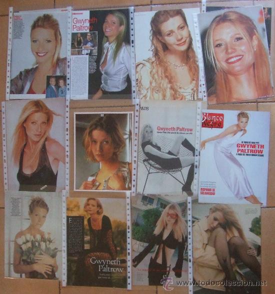 Cinema: LOTE DE 36 PAGINAS DE RECORTES DE PRENSA DE GWYNETH PALTROW EN FUNDAS DE PLASTICO