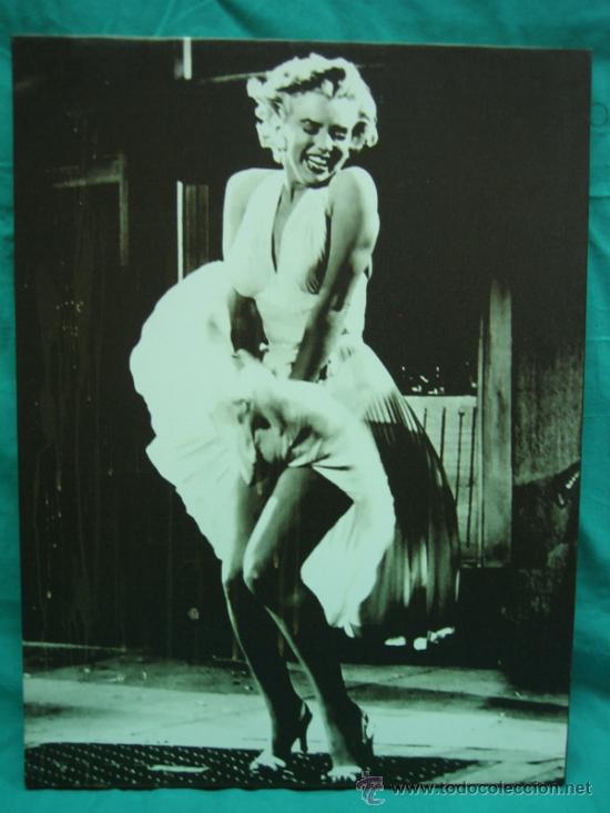 Cine: Fotolienzo de actriz de cine Marilyn Monroe. Medidas 36 x 48 cm