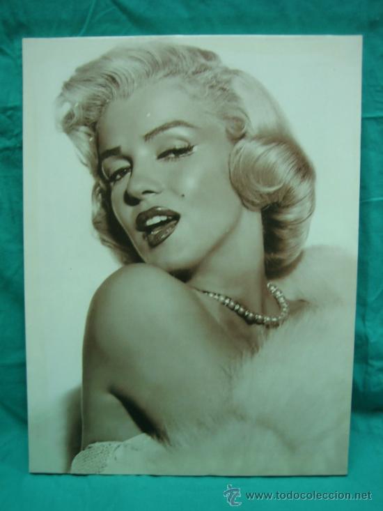 Cine: Fotolienzo de actriz de cine Marilyn Monroe. Medidas 36 x 48 cm