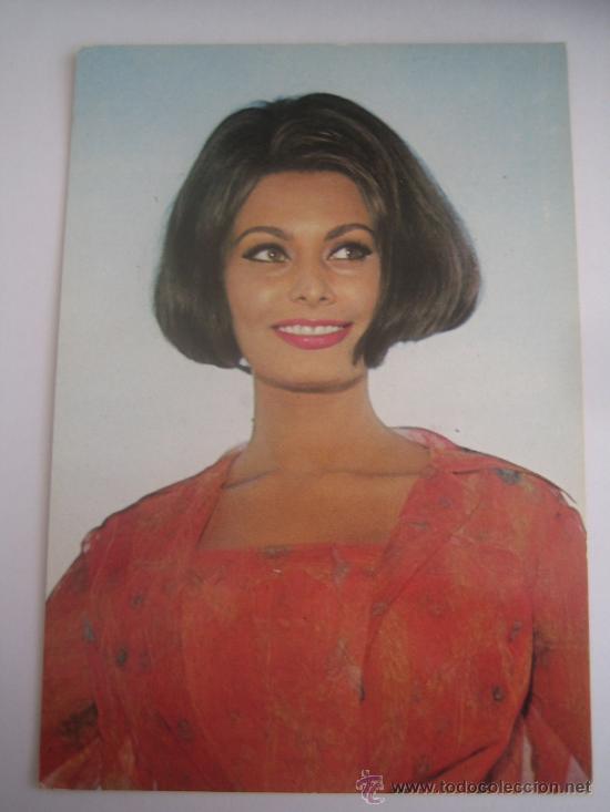 Cine: sofia loren - postal original oscar color