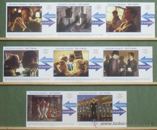 Kino: QC10 ATRAPAME SI PUEDES LEONARDO DICAPRIO TOM HANKS SPIELBERG SET COMPLETO 8 FOTOCROMOS ORIG ESTRENO