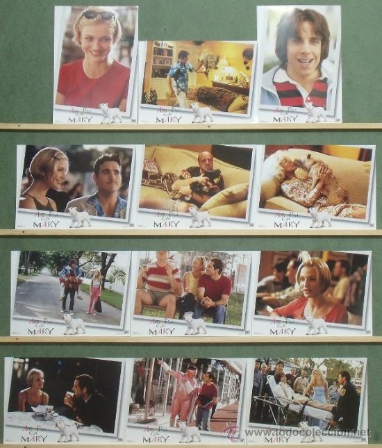 Cine: QC12 ALGO PASA CON MARY CAMERON DIAZ BEN STILLER SET COMPLETO 12 FOTOCROMOS ORIGINAL ESTRENO