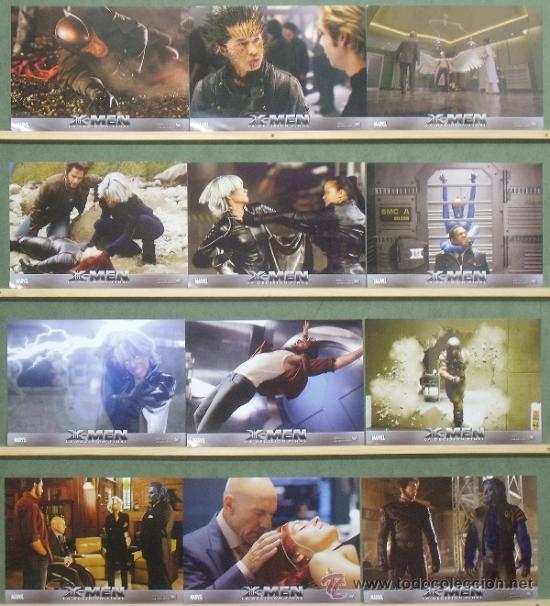 Cinema: QC39d X-MEN. LA DECISION FINAL HUGH JACKMAN HALLE BERRY SET COMPLETO 12 FOTOCROMOS ORIGINAL ESTRENO