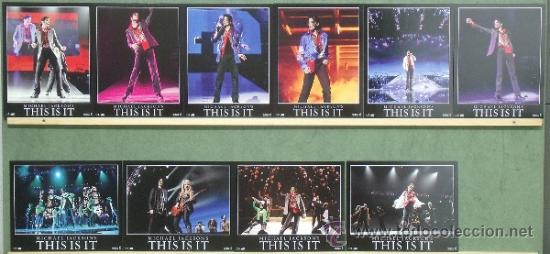 Cine: QC46 MICHAEL JACKSON'S THIS IS IT SET COMPLETO 10 FOTOCROMOS ORIGINAL USA ESTRENO B