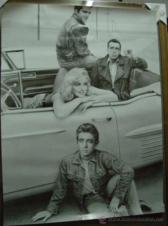 Cine: ELVIS, BOGART, MARILYN  y JAMES DEAN. POSTER.