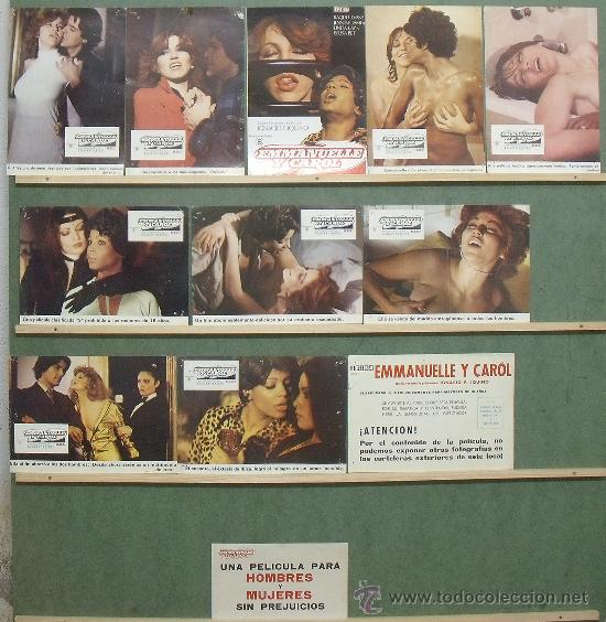 Cine: PV04 EMMANUELLE Y CAROL RAQUEL EVANS IQUINO SET DE 11 FOTOCROMOS ORIGINAL ESTRENO