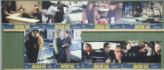 Cine: PZ60 CHICAGO CAB GILLIAN ANDERSON JOHN CUSACK SET COMPLETO DE 8 FOTOCROMOS ORIGINAL ESTRENO