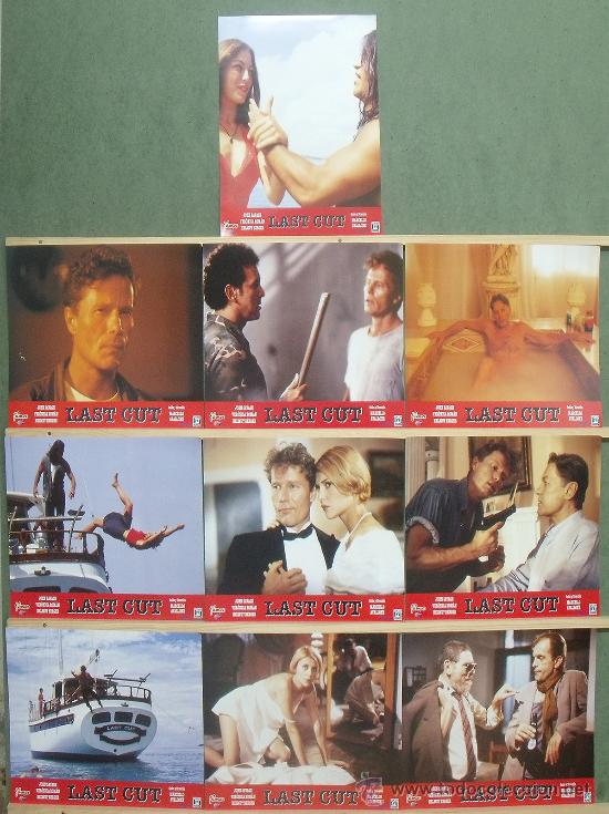 Kino: PZ95 LAST CUT JOHN SAVAGE HELMUT BERGER SET COMPLETO DE 10 FOTOCROMOS ORIGINAL ESTRENO