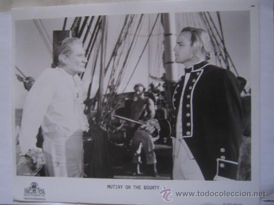 Cine: rebelion a bordo marlon brando trevor howard - 1 foto americana original estreno