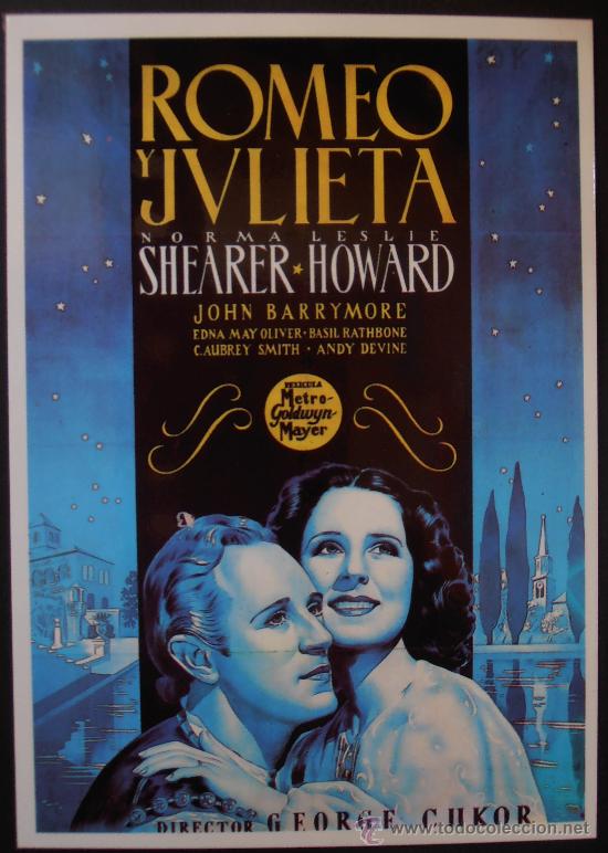 Cine: POSTAL SERIE SPANISH POSTERS 15X10,5 CM N&ordm; 66, ROMEO Y JULIETA,LESLIE HOWARD