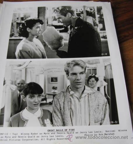 Kino: FOTOGRAFIA ORIGINAL GRAN BOLA DE FUEGO Dennis Quaid Winona Ryder