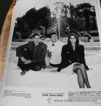 Cinema: FOTOGRAFIA ORIGINAL DE Less Than Zero Andrew McCarthy Jami Gertz Robert Downey, Jr.