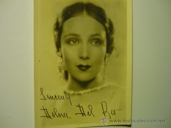Cine: foto actriz dolores del rio .-con autografo impreso en foto