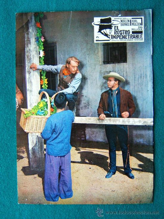 Cine: EL ROSTRO IMPENETRABLE-MARLON BRANDO-KARL MALDEN-PINA PELLICER-23x33 CM-1961?.