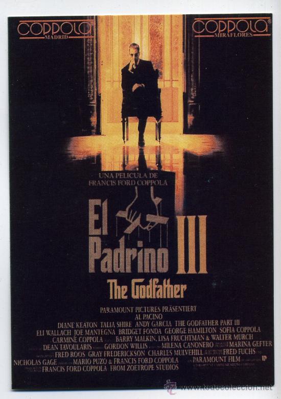 Cine: EL PADRINO III, con Al Pacino.